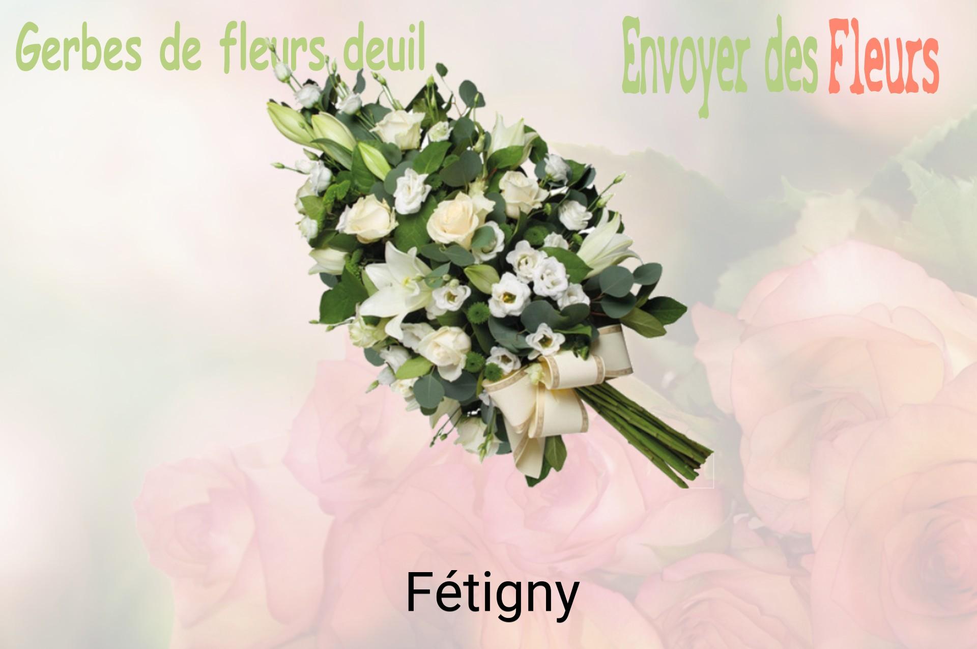 Gerbe de fleurs de deuil livrée à Fétigny